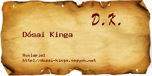 Dósai Kinga névjegykártya